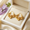 Flower Square Drop Earrings