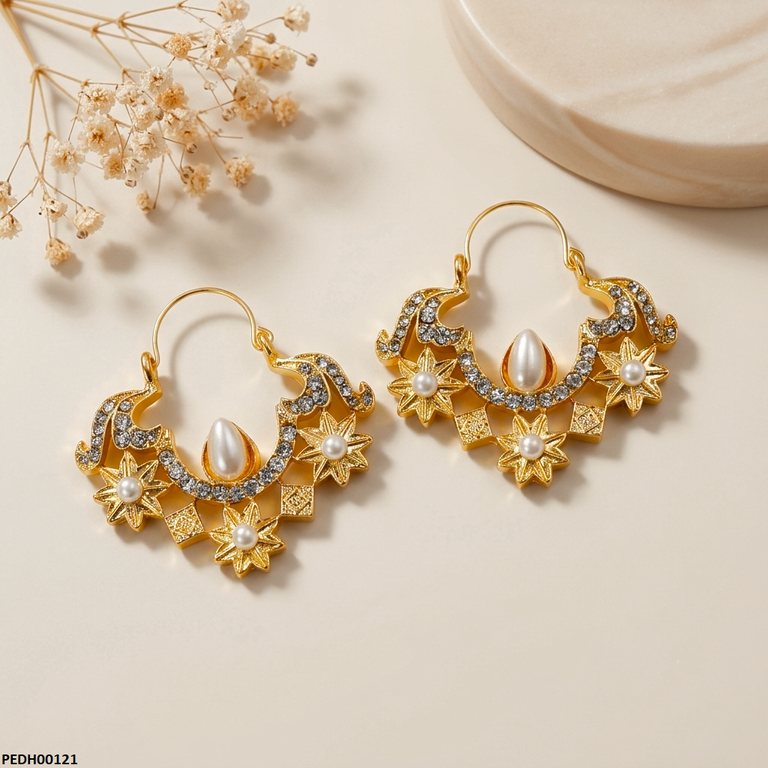 Flower Square Drop Earrings