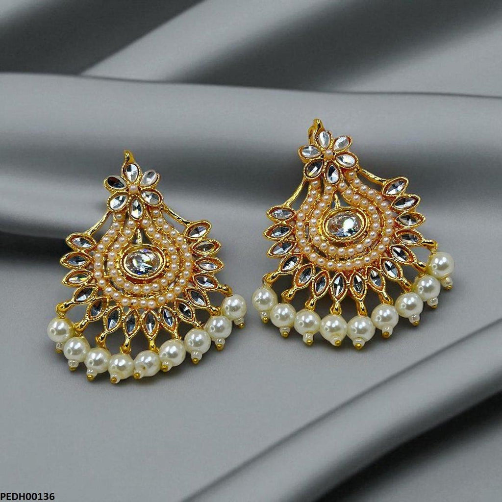 Flower Pearl Drop Earrings