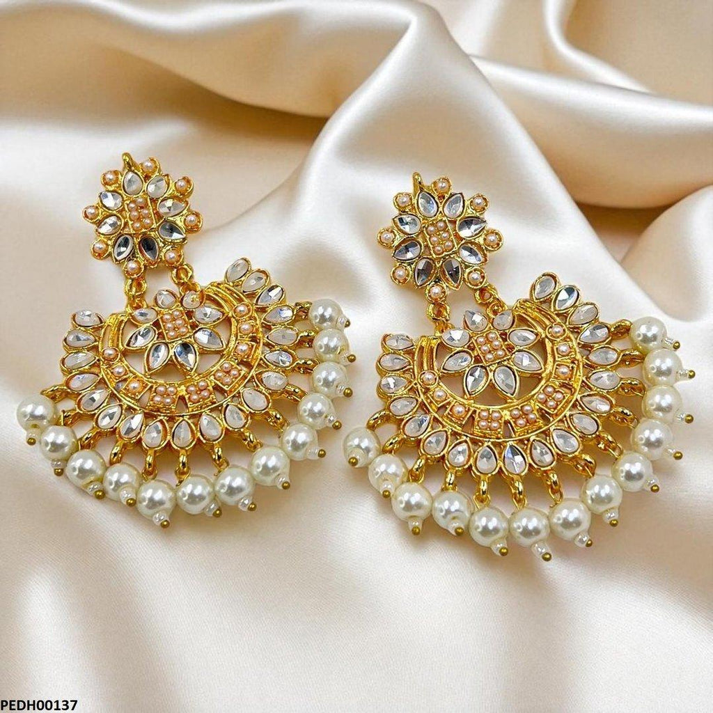 Tear/Flower Pearl Drop Earrings