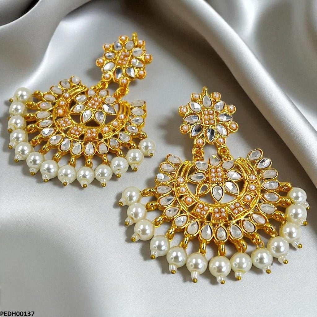 Tear/Flower Pearl Drop Earrings