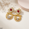 Star Flower Moon Drop Earrings