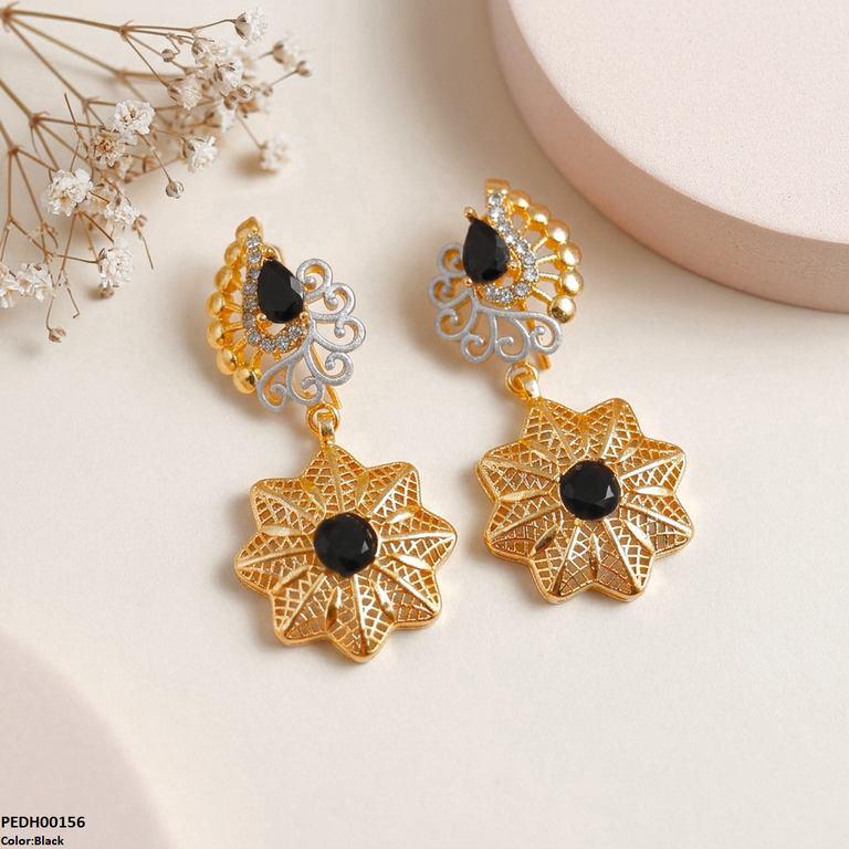 Tear Flower Drop Earrings