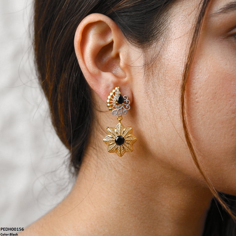 Tear Flower Drop Earrings