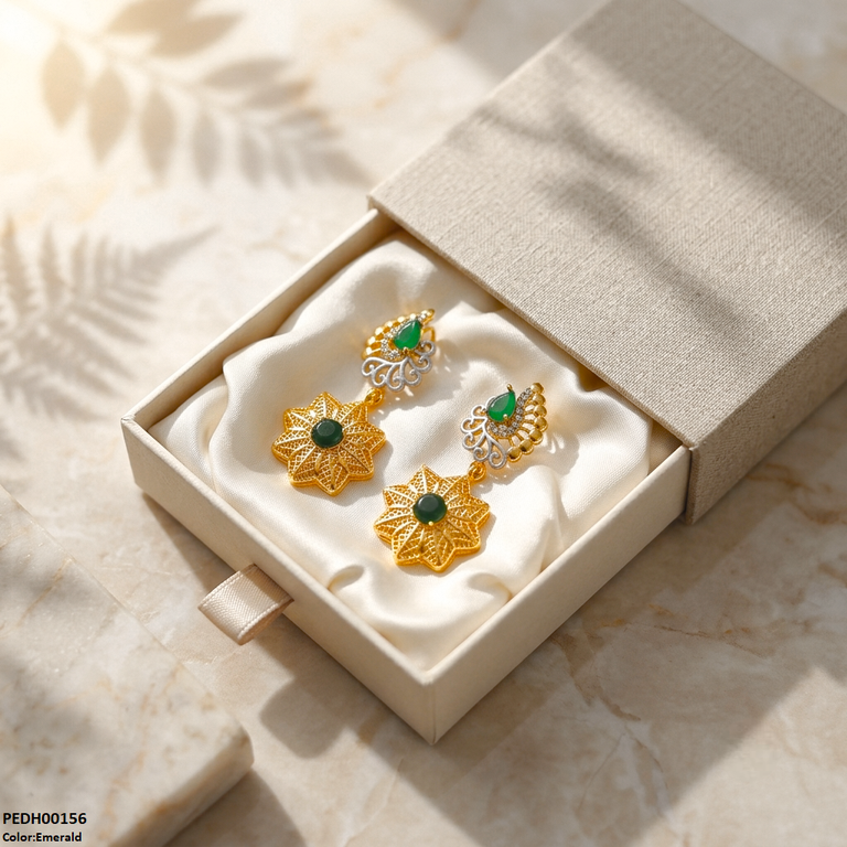 Tear Flower Drop Earrings