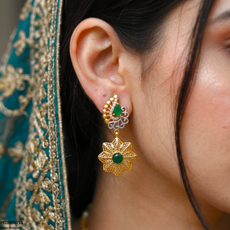 Tear Flower Drop Earrings
