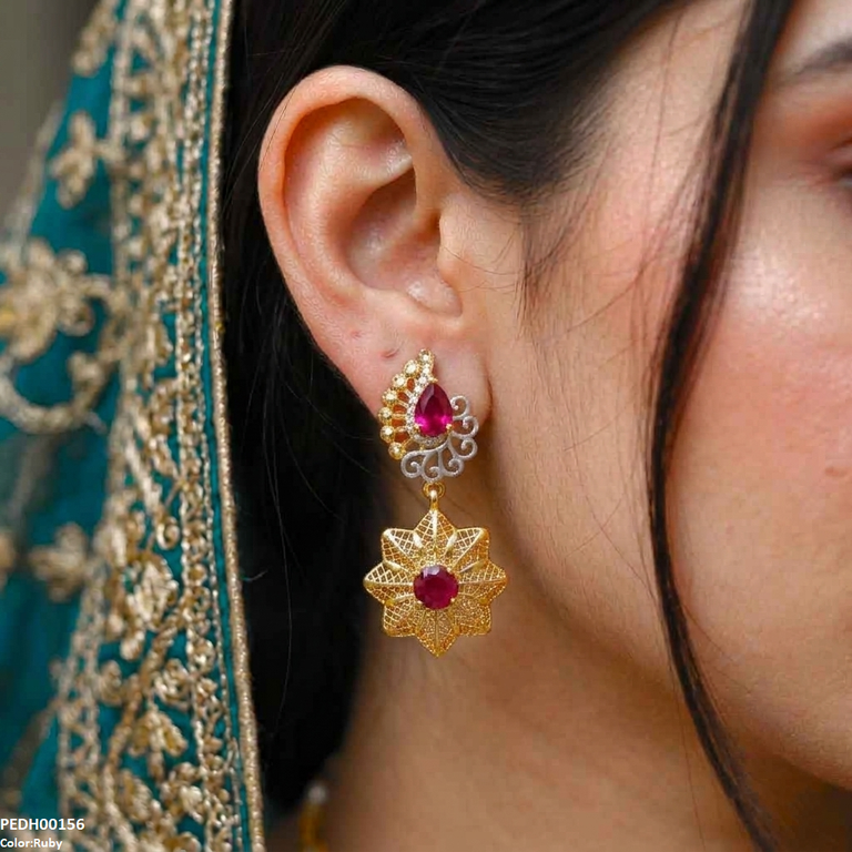 Tear Flower Drop Earrings
