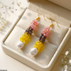 Grapes Cluster Pearl Drops Earrings