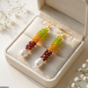 Grapes Cluster Pearl Drops Earrings