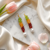 Grapes Cluster Pearl Drops Earrings