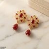 Oval/Leaf Pearl Drop Earrings