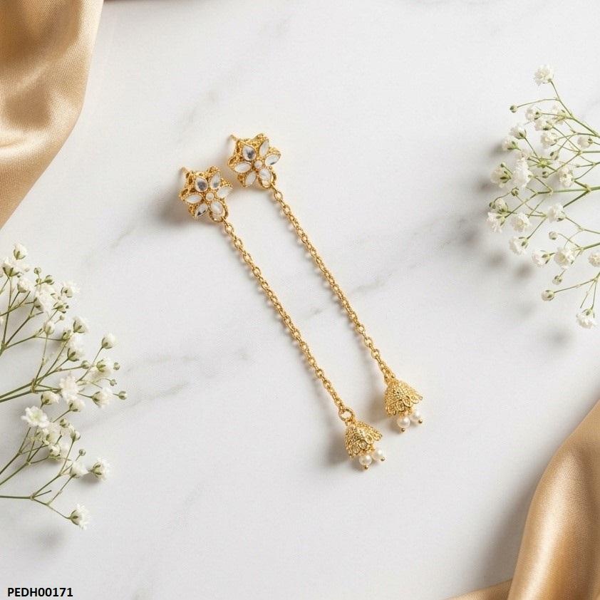 Flower Bell Drop Earrings