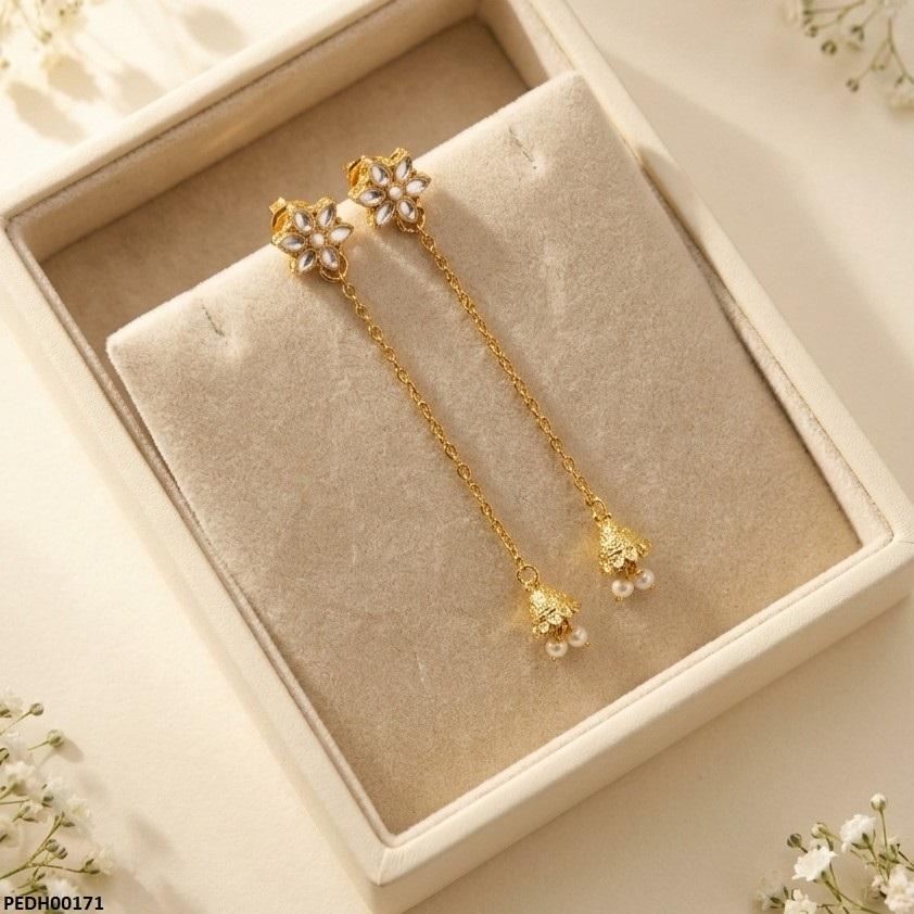 Flower Bell Drop Earrings