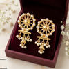 Flower Pearl Drop Earrings