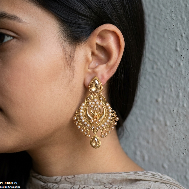 Moon Tear Drop Earrings