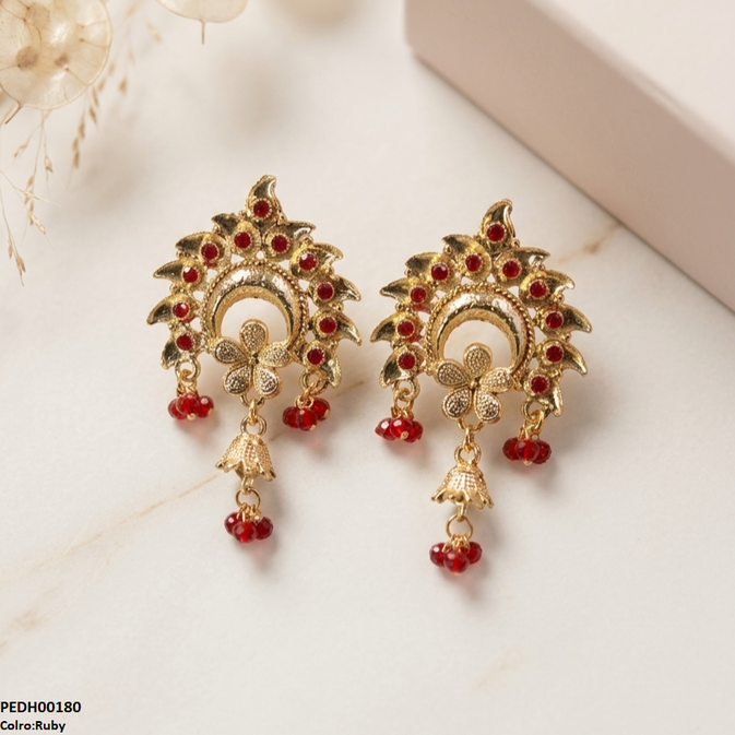 Flower Bell Drop Earrings