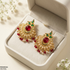 Moon Pearl Drop Earrings