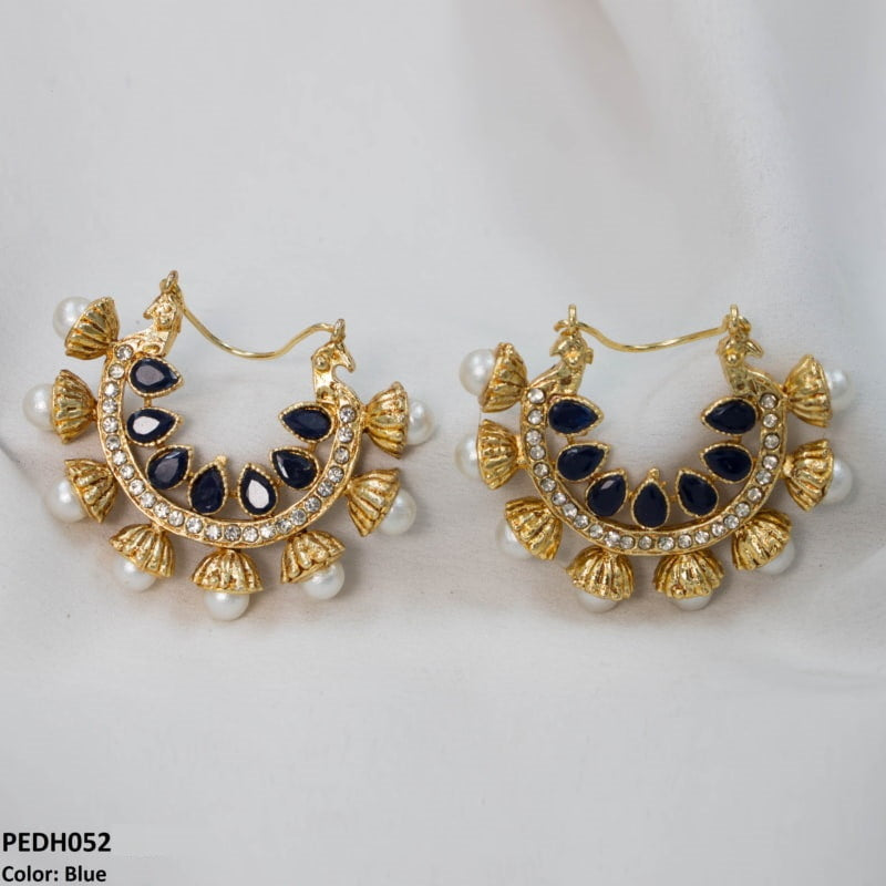 Pear Temple Ear Hoops Pair