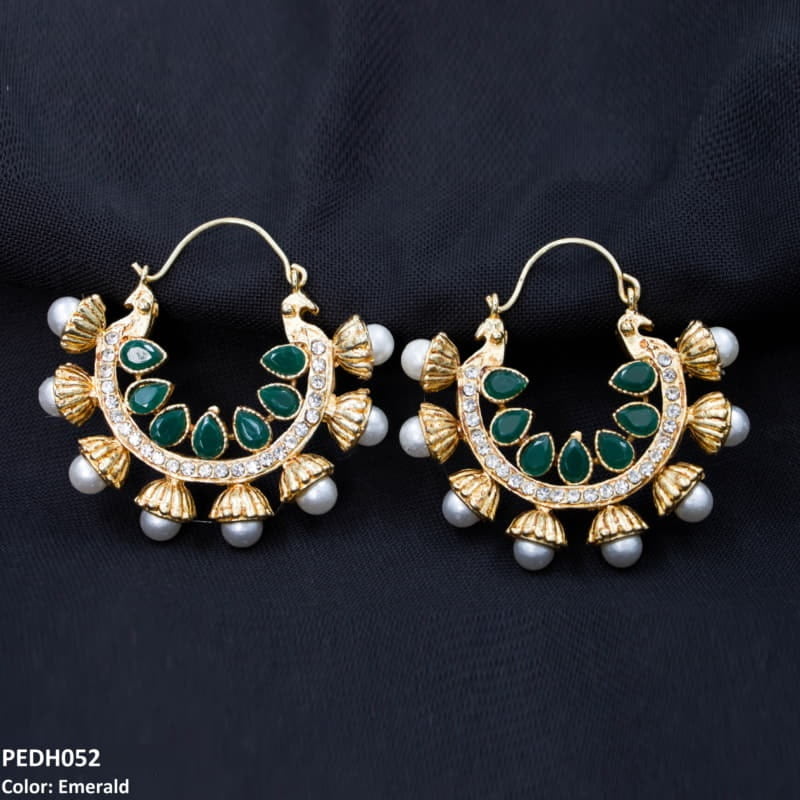 Pear Temple Ear Hoops Pair