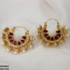 Pear Temple Ear Hoops Pair