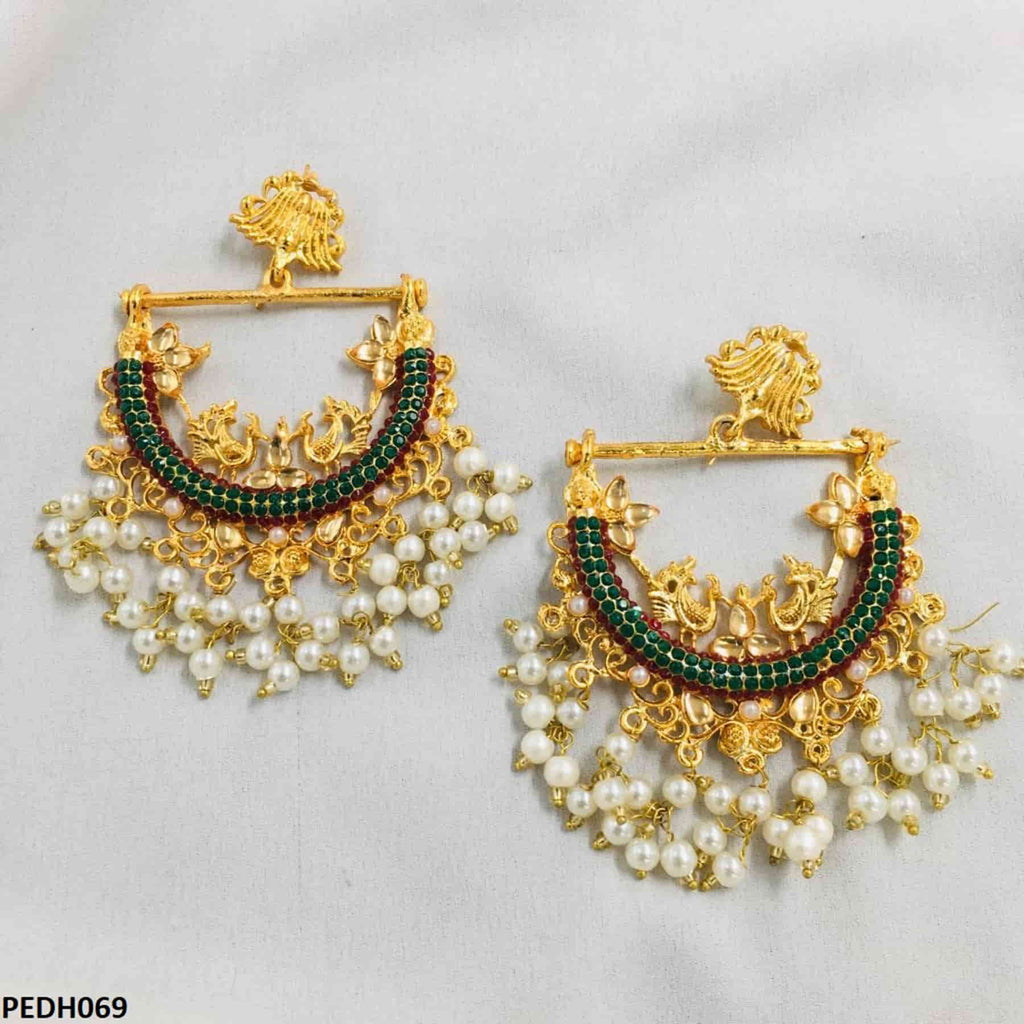 Peacock Ear Drop Pair