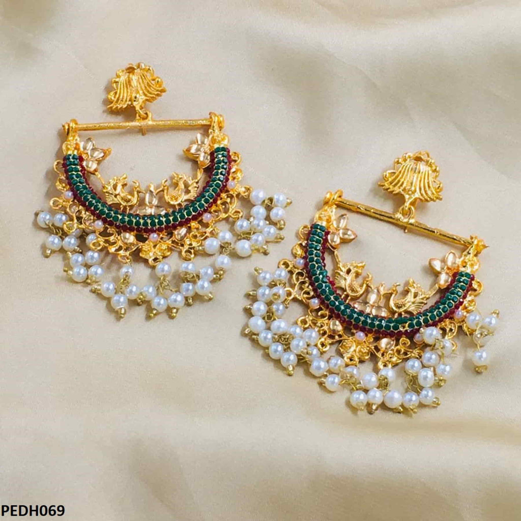 Peacock Ear Drop Pair