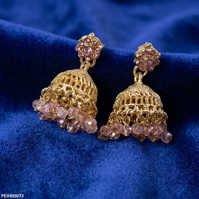 Flower Pearl Drop Jhumki