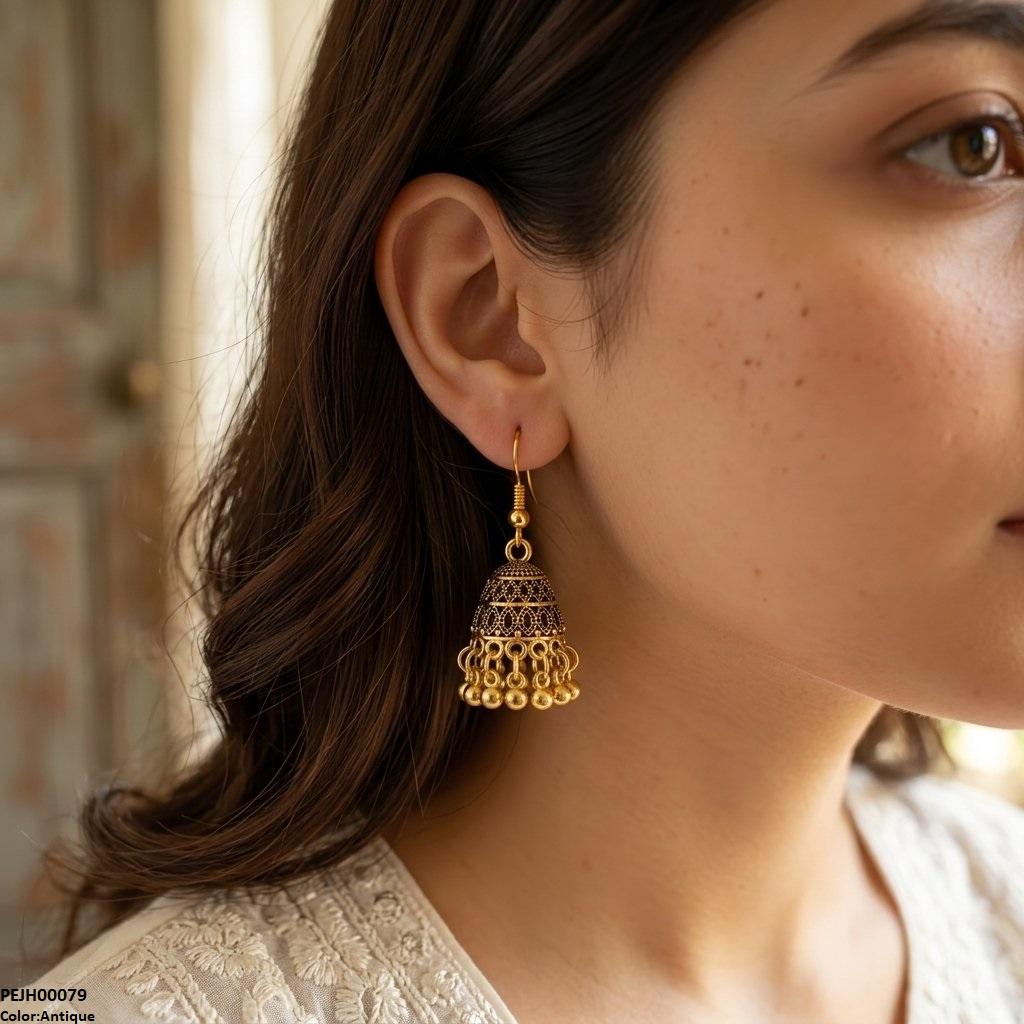 Round Pearl Drop Jhumki