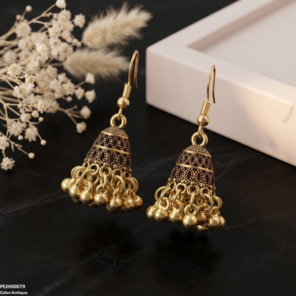Round Pearl Drop Jhumki