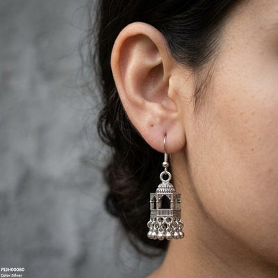 Dome Shape Pearl Drop Jhumki