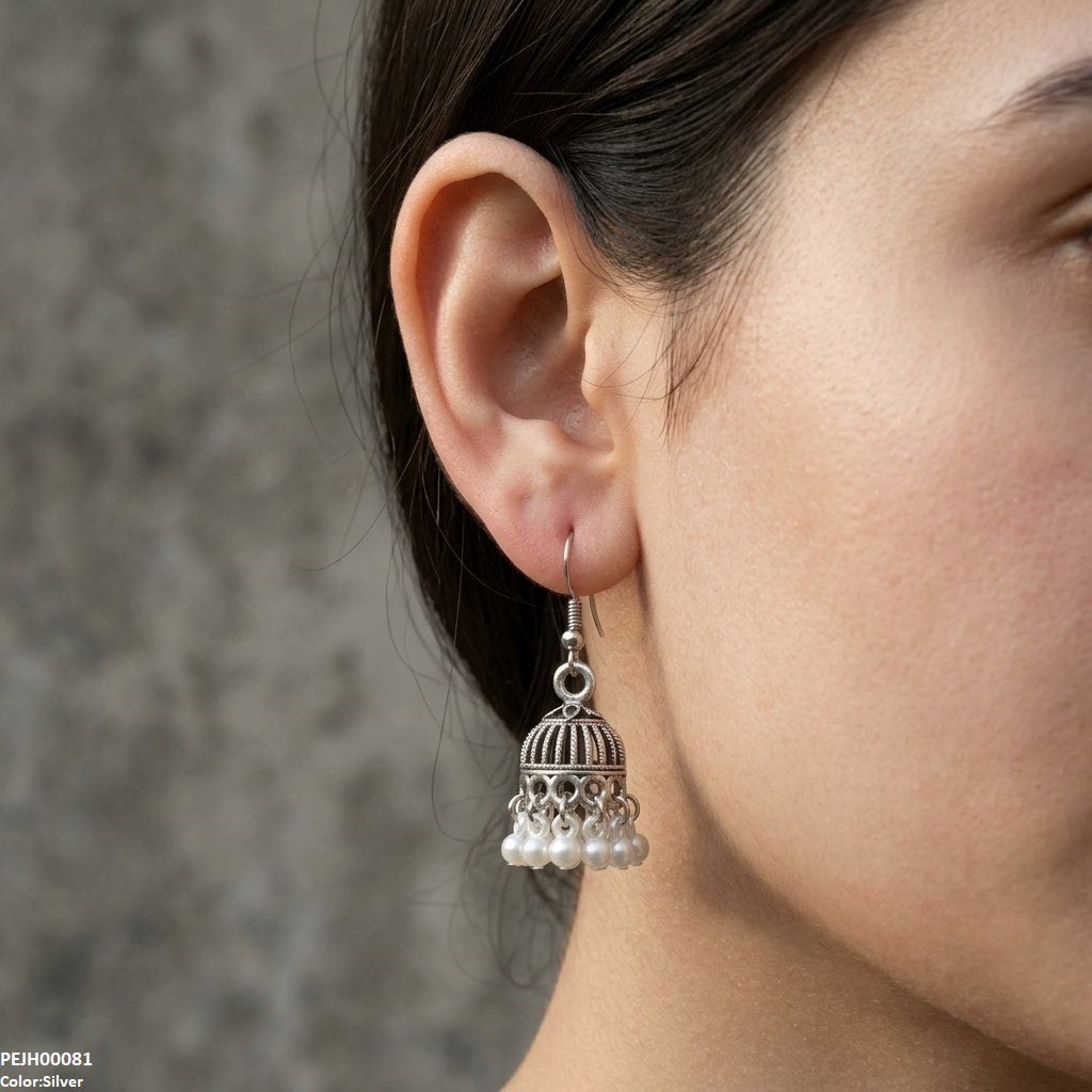 Round Pearl Drop Jhumki