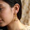 Double Leaf Pearl Drop Jhumki