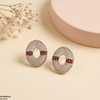 Oval Round Stone Tops Pair