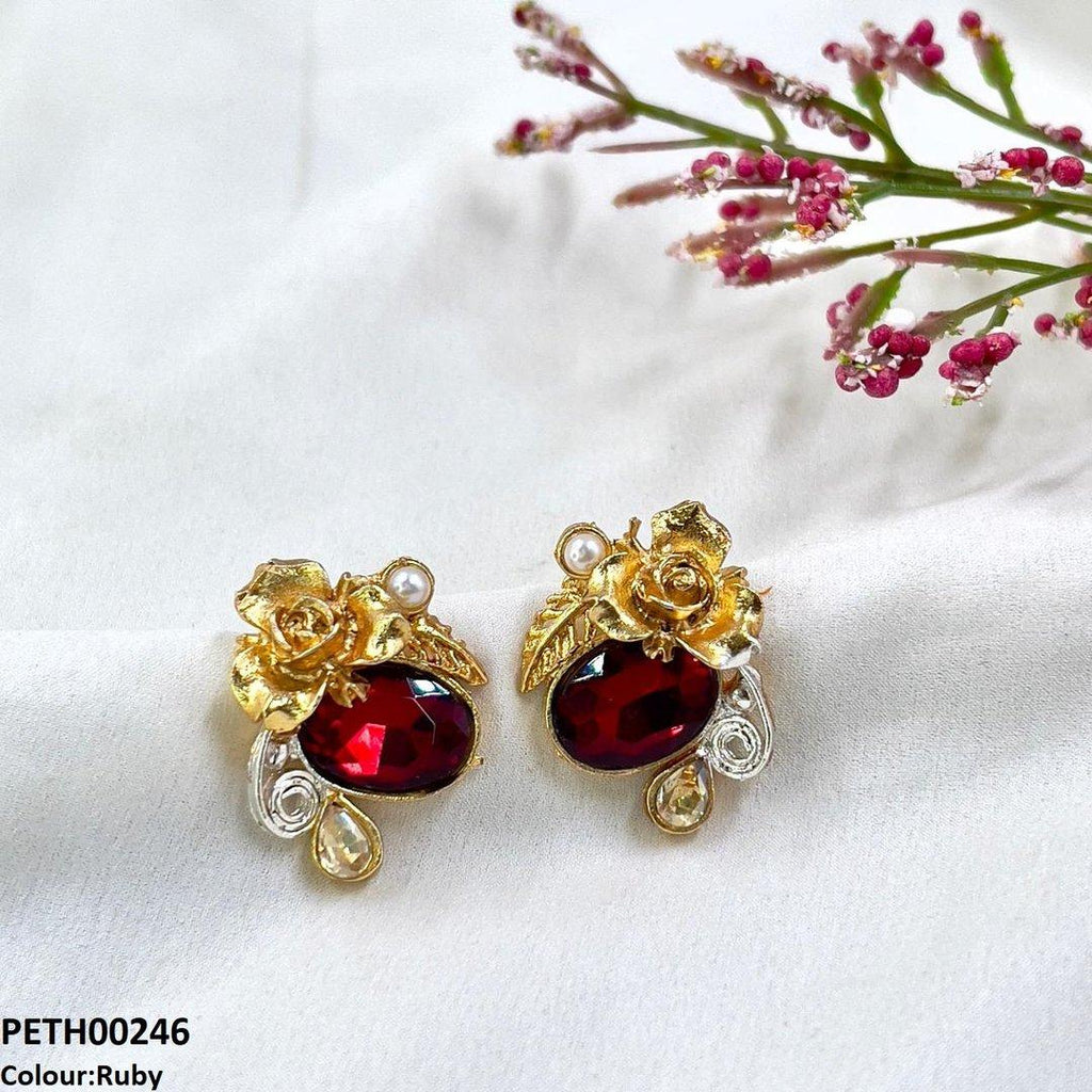 Oval Flower Tops Pair