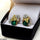 Square Flower Leaf Tops Pair