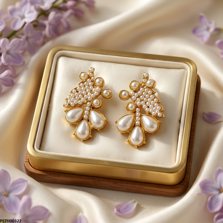 Leaf Pearl Tops Pair