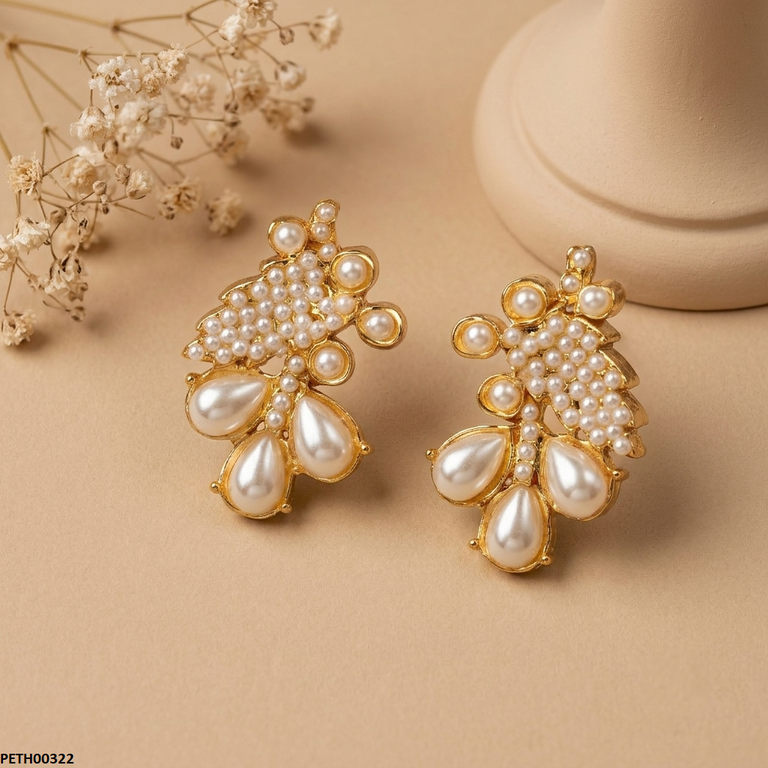 Leaf Pearl Tops Pair