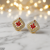 Marquis Square Flower Tops Pair
