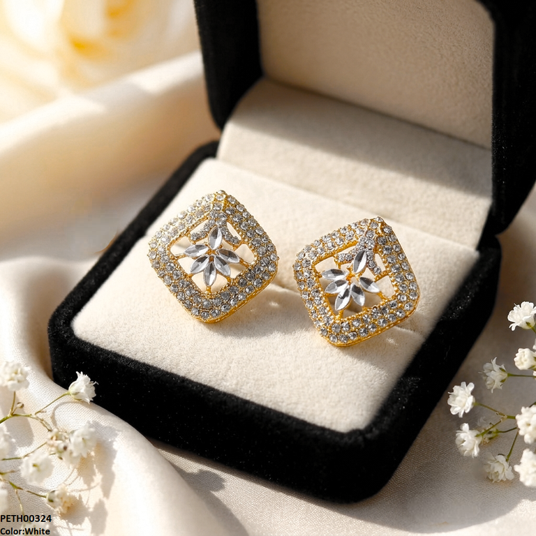 Marquis Square Flower Tops Pair