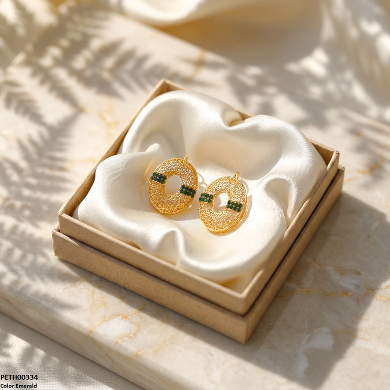 Oval Round Stone Tops Pair