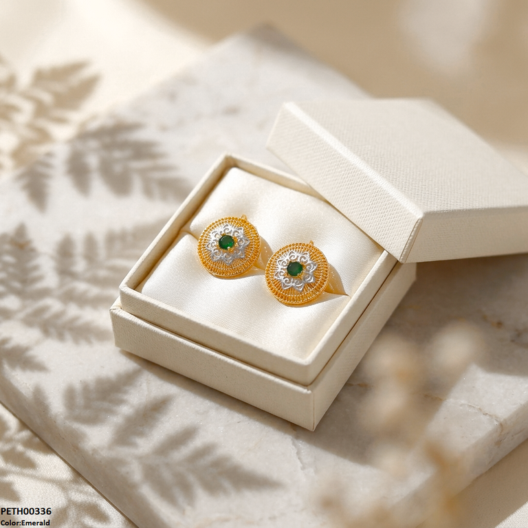 Round Flower Tops Pair