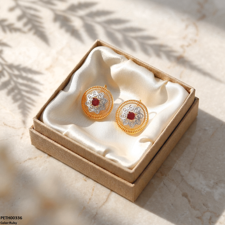 Round Flower Tops Pair