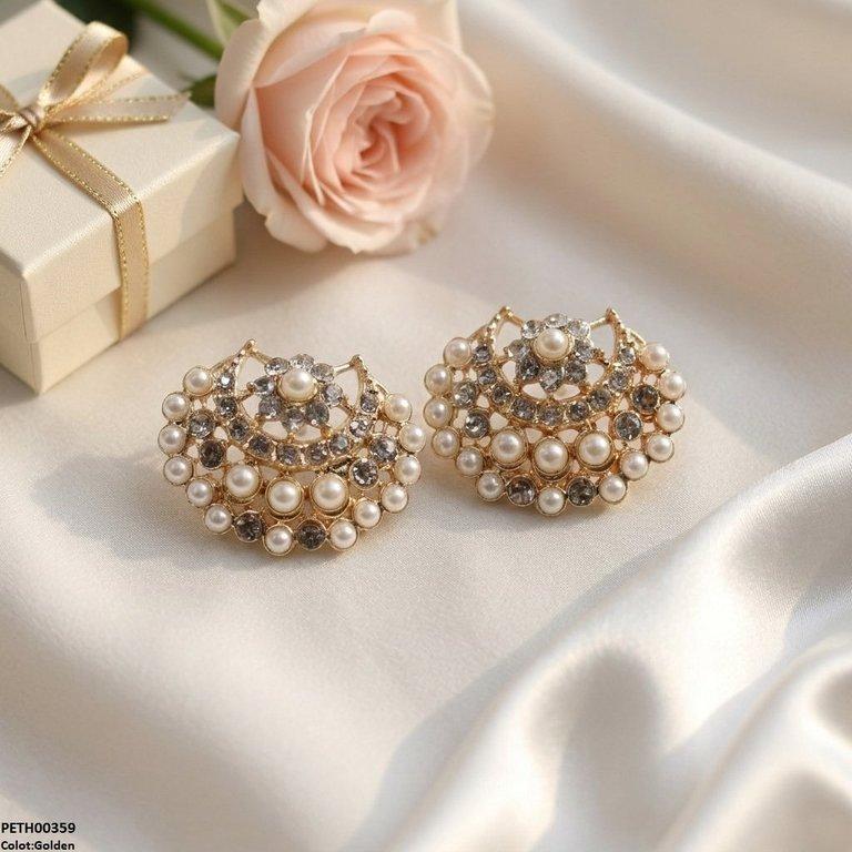 Moon Round Stone Tops Pair