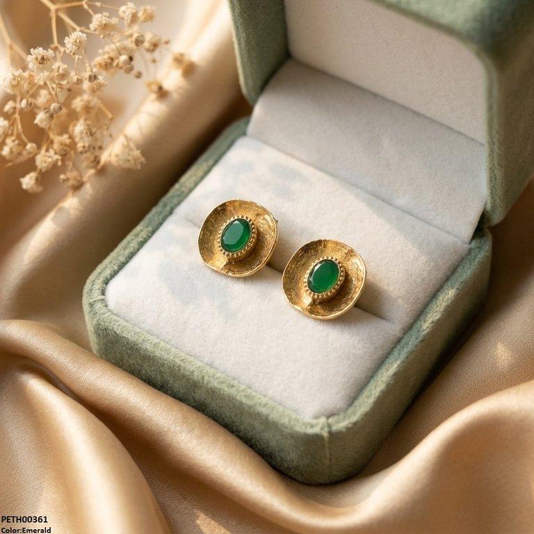 Oval Stone Tops Pair