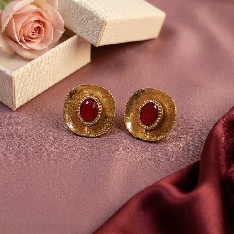Oval Stone Tops Pair