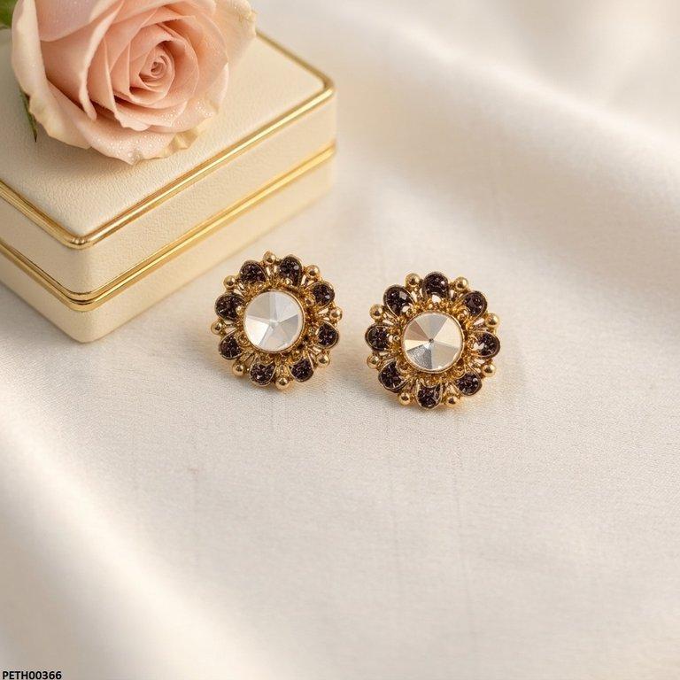 Round Stone Antique Tops Pair