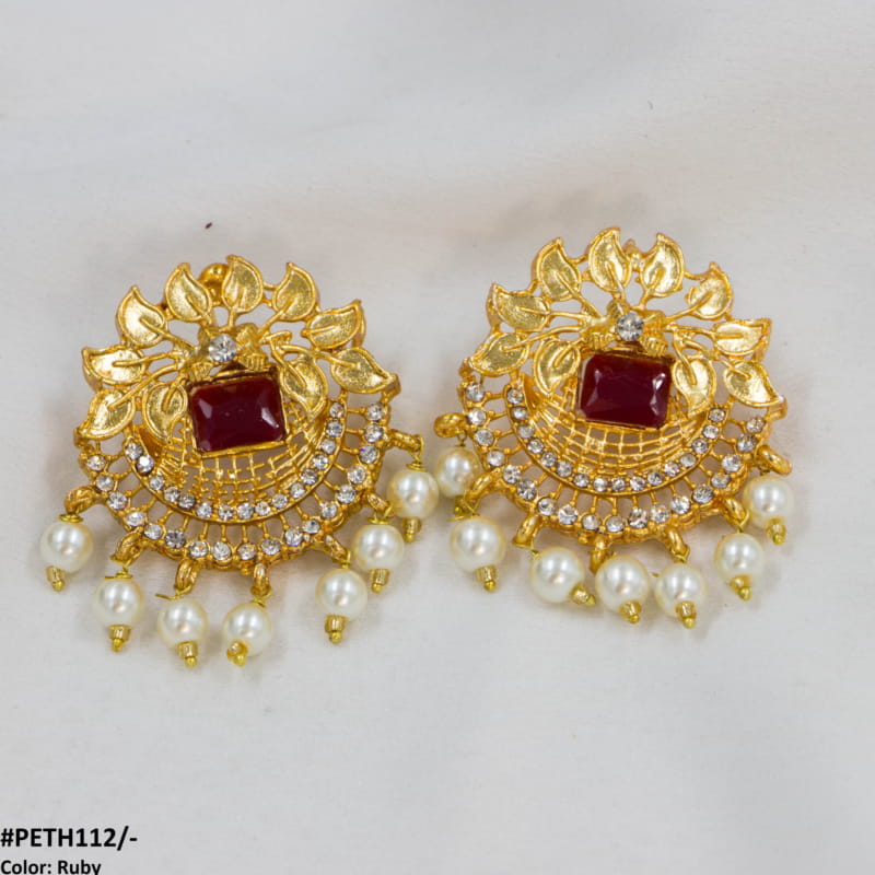 Leaf Stud Tops Pair