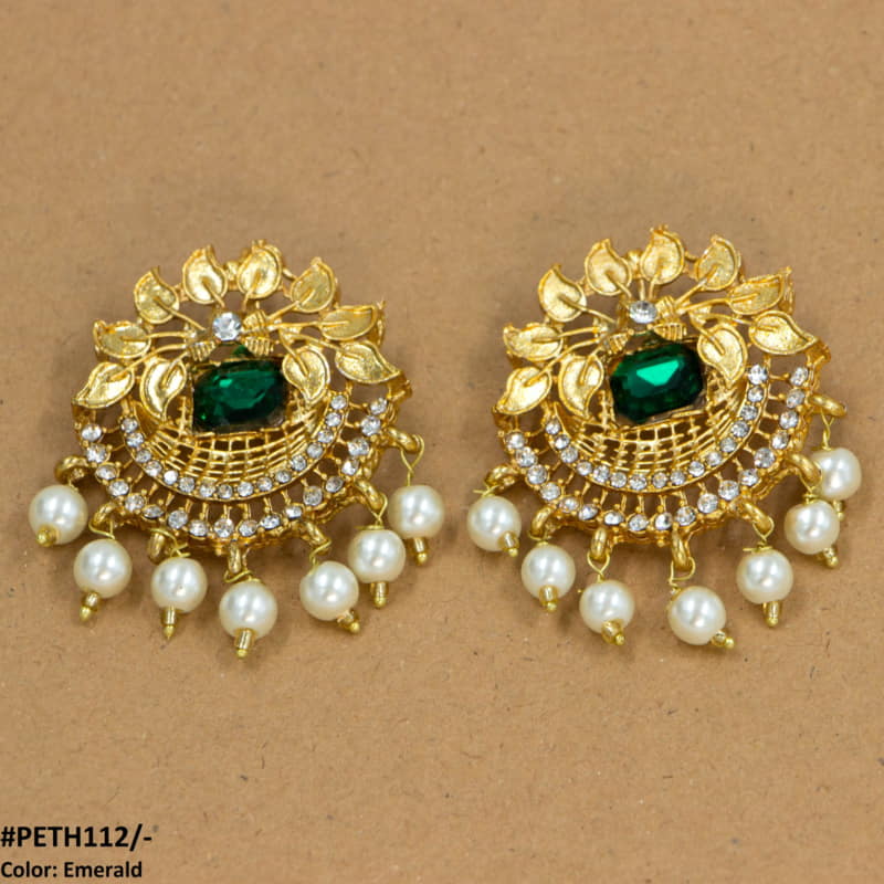 Leaf Stud Tops Pair