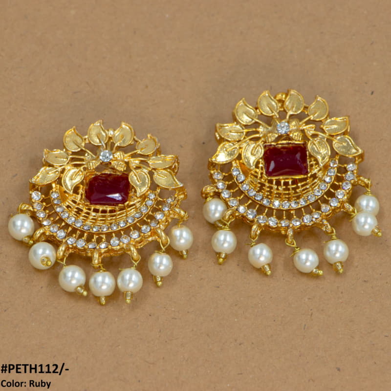 Leaf Stud Tops Pair