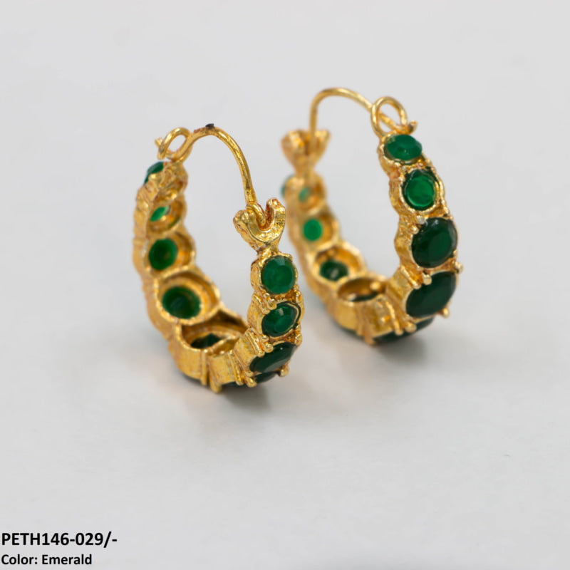 Round Ear Hoops Pair